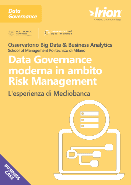 Data Governance moderna in ambito Risk Management Data Governance moderna in ambito Risk Management