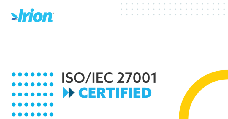 Irion ottiene la certificazione 
ISO 27001
