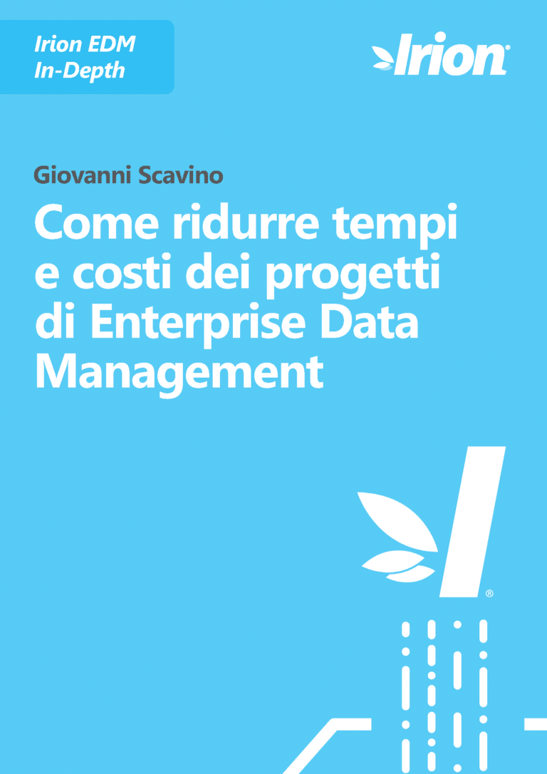 Giovanni Scavino white paper - Come ridurre tempi e costi dei progetti di Enterprise Data Management